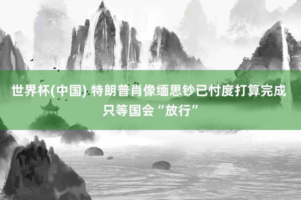 世界杯(中國) 特朗普肖像緬思鈔已忖度打算完成 只等國會“放行”